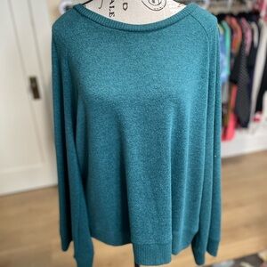 Dip Teal Crew Neck Sweater